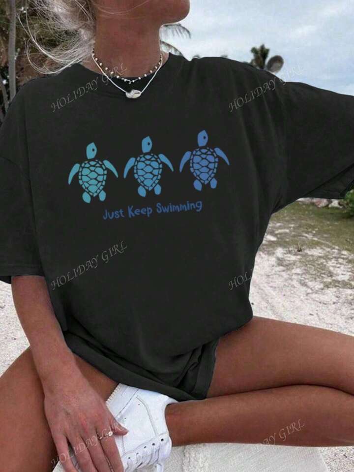 Just Keep Swimming Ladies T-Shirt
