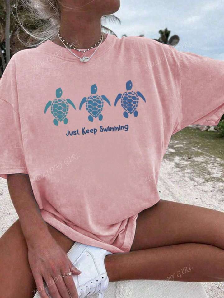 Just Keep Swimming Ladies T-Shirt