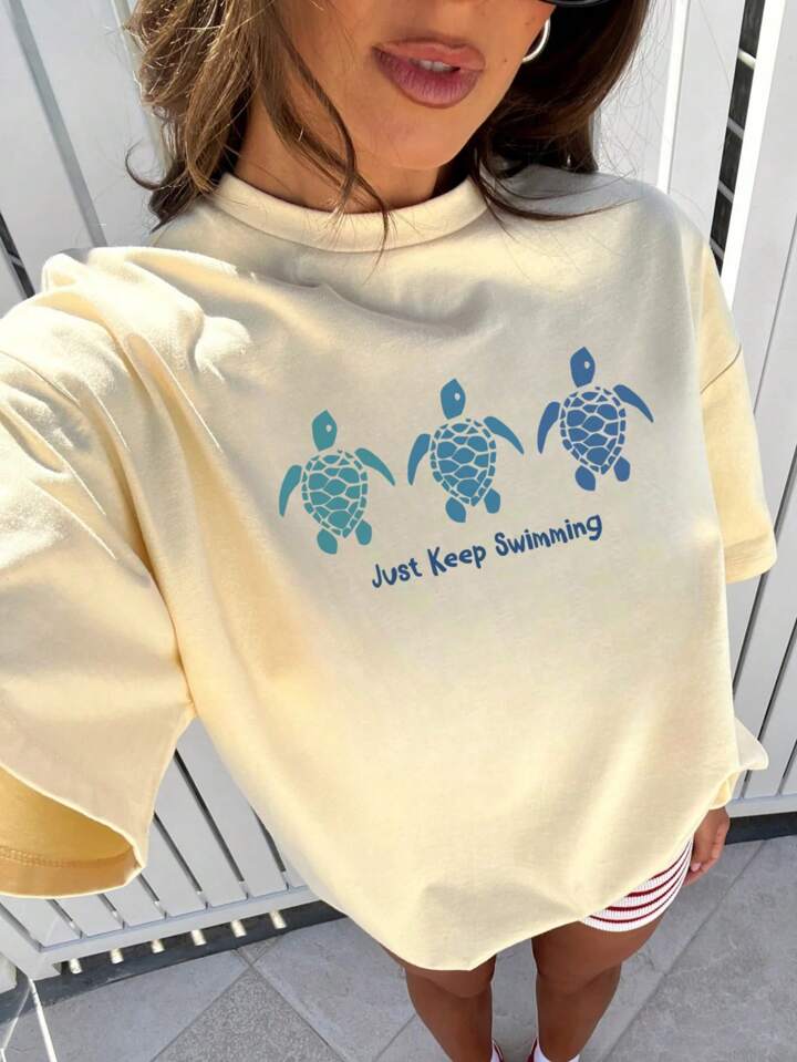 Just Keep Swimming Ladies T-Shirt