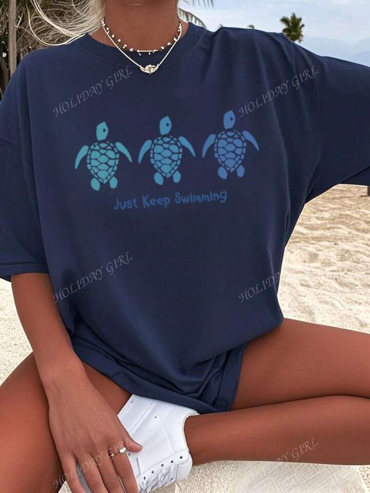 Just Keep Swimming Ladies T-Shirt