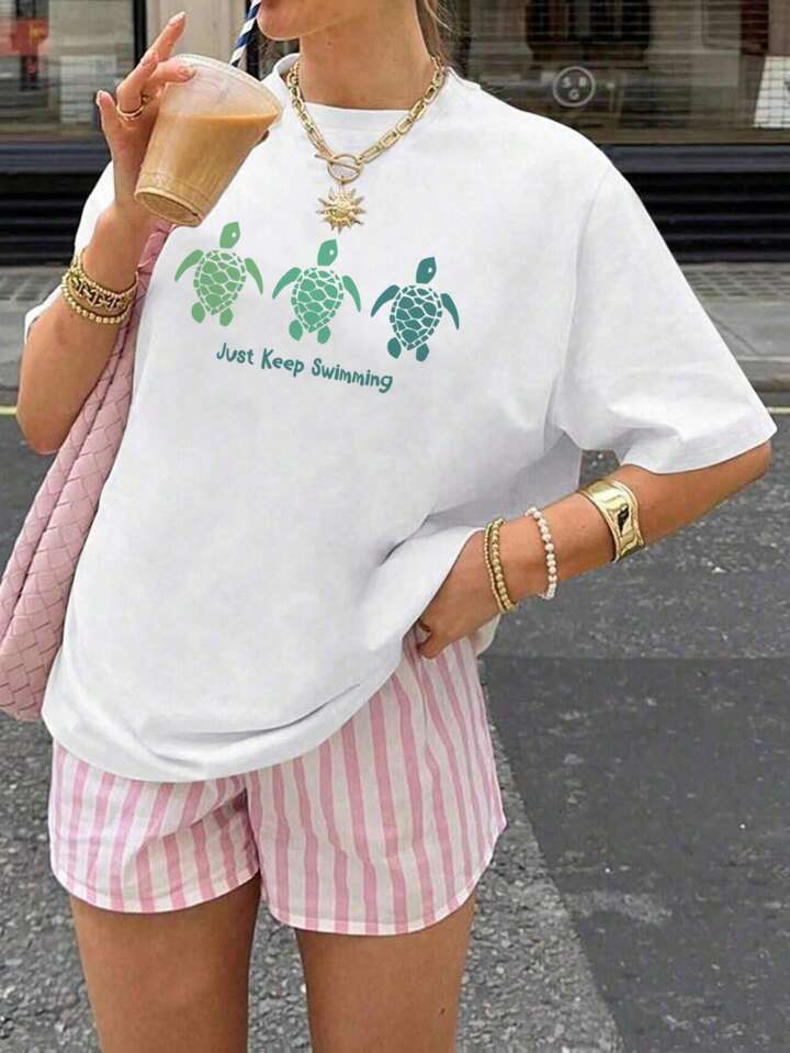 Just Keep Swimming Ladies T-Shirt